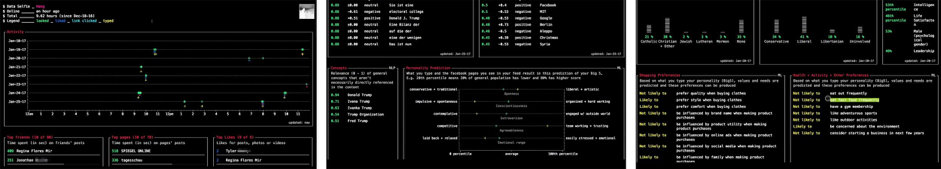  Data selfie prototype